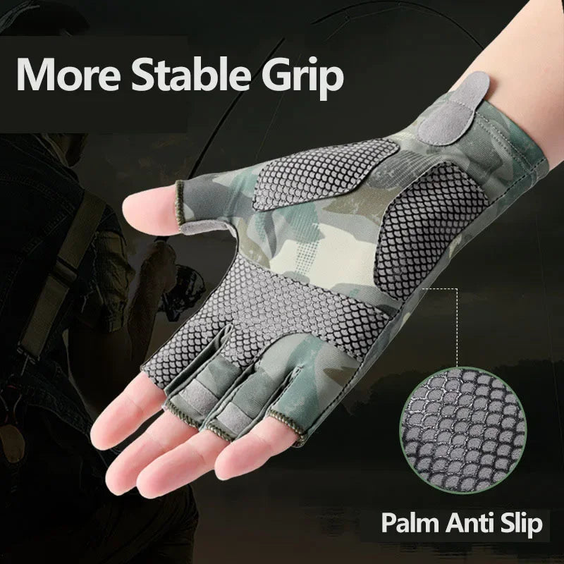 Riverruns Unisex Fingerless Fishing Gloves for Men And Women Suitable