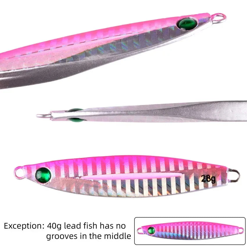 5pcs Metal Jig Fishing Lure Weights 10g-40g Trolling Hard Bait Bass