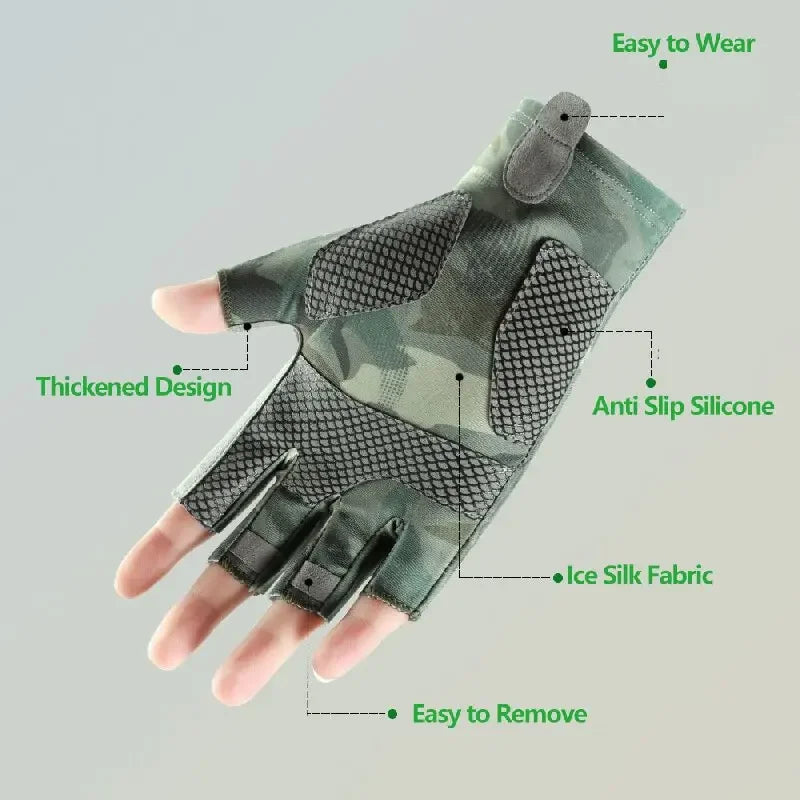 Riverruns Unisex Fingerless Fishing Gloves for Men And Women Suitable