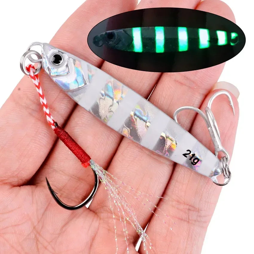 5pcs Metal Jig Fishing Lure Weights 10g-40g Trolling Hard Bait Bass