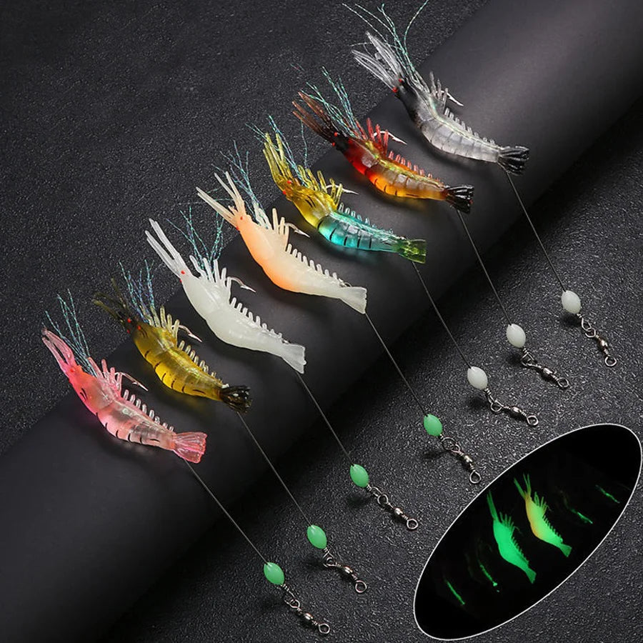 3pcs/7pcs Shrimp Lures Fishing Lures Artificial Fishing Bait Isca