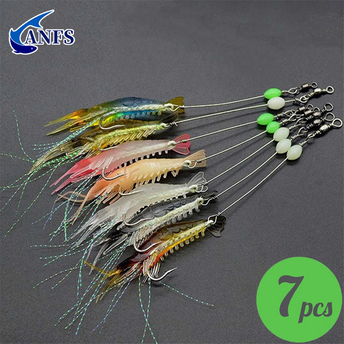 3pcs/7pcs Shrimp Lures Fishing Lures Artificial Fishing Bait Isca