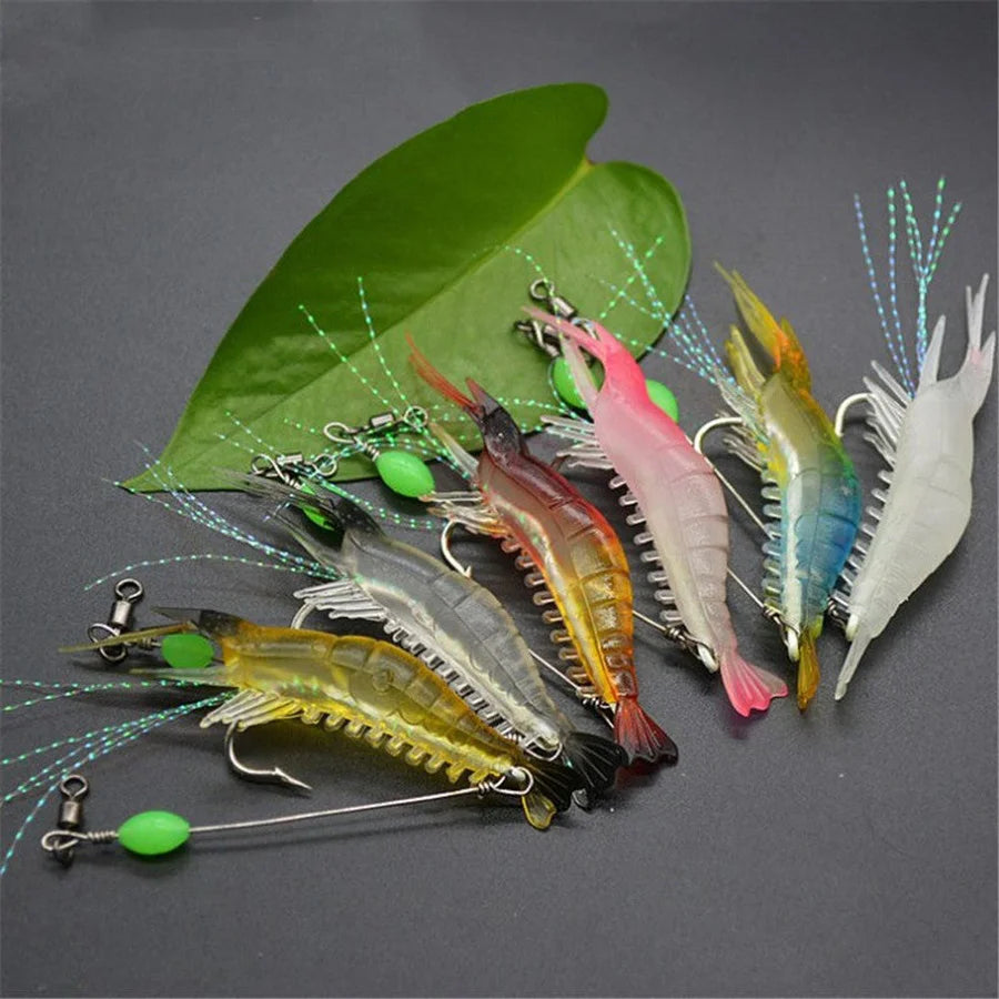 3pcs/7pcs Shrimp Lures Fishing Lures Artificial Fishing Bait Isca