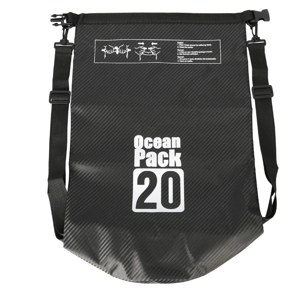 Carbon Fiber Waterproof Swimming Bag Dry Sack 2/3/5/10/15/20/30L