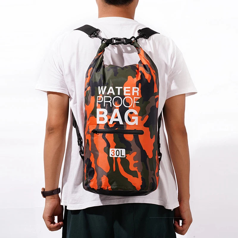 30L 15L Waterproof Dry Bags With Wet Separation Pocket Backpack For