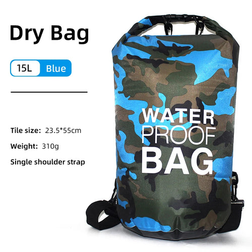 30L 15L Waterproof Dry Bags With Wet Separation Pocket Backpack For