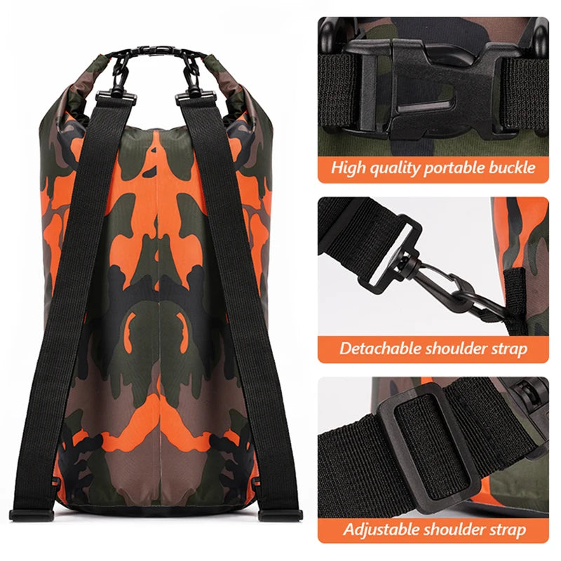 30L 15L Waterproof Dry Bags With Wet Separation Pocket Backpack For